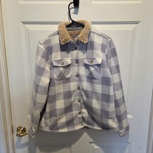 Victory Outfitters Plaid Kids Jacket with Sherpa Collar And Lining XL NWOT